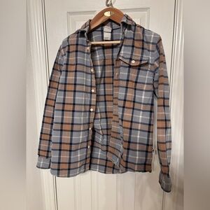 The North Face Casual Blue and Brown Button Down Shirt